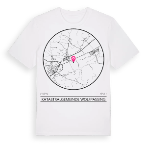 Katastralgemeinde Wolfpassing t-shirt – ekologisk bomull t-shirt från Pinshirt