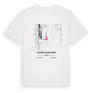 Katastralgemeinde Wörth karta t-shirt – ekologisk bomull t-shirt från Pinshirt