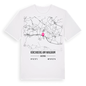 Kirchberg am Wagram karta t-shirt – ekologisk bomull t-shirt från Pinshirt
