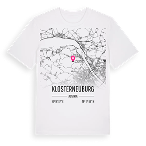 Klosterneuburg karta t-shirt – ekologisk bomull t-shirt från Pinshirt
