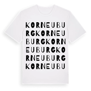 Korneuburg ordlek t-shirt – ekologisk bomull t-shirt från Pinshirt