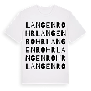 Langenrohr ordlek t-shirt – ekologisk bomull t-shirt från Pinshirt