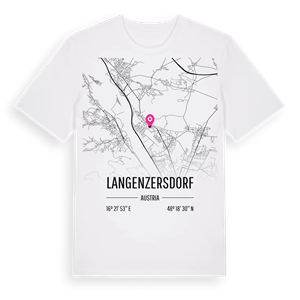 Langenzersdorf karta t-shirt – ekologisk bomull t-shirt från Pinshirt