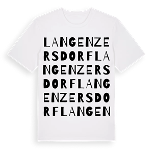 Langenzersdorf ordlek t-shirt – ekologisk bomull t-shirt från Pinshirt