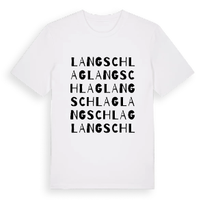 Langschlag ordlek t-shirt – ekologisk bomull t-shirt från Pinshirt
