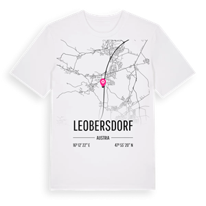 Leobersdorf karta t-shirt – ekologisk bomull t-shirt från Pinshirt