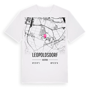 Leopoldsdorf karta t-shirt – ekologisk bomull t-shirt från Pinshirt