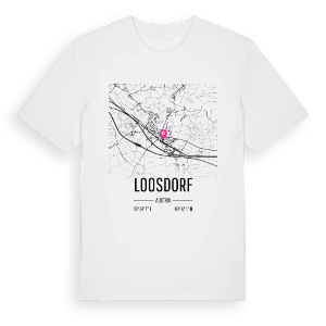 Loosdorf karta t-shirt – ekologisk bomull t-shirt från Pinshirt
