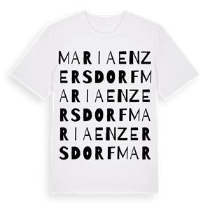 Maria Enzersdorf ordlek t-shirt – ekologisk bomull t-shirt från Pinshirt