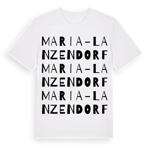 Maria-Lanzendorf ordlek t-shirt – ekologisk bomull t-shirt från Pinshirt