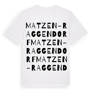 Matzen-Raggendorf ordlek t-shirt – ekologisk bomull t-shirt från Pinshirt