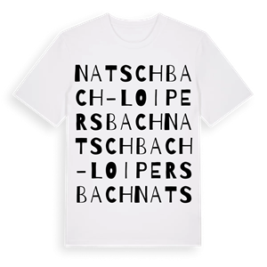Natschbach-Loipersbach ordlek t-shirt – ekologisk bomull t-shirt från Pinshirt