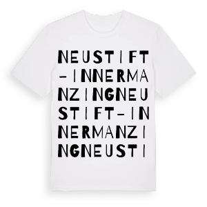 Neustift-Innermanzing ordlek t-shirt – ekologisk bomull t-shirt från Pinshirt