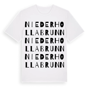 Niederhollabrunn ordlek t-shirt – ekologisk bomull t-shirt från Pinshirt