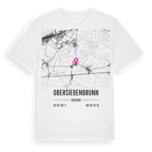 Obersiebenbrunn karta t-shirt – ekologisk bomull t-shirt från Pinshirt