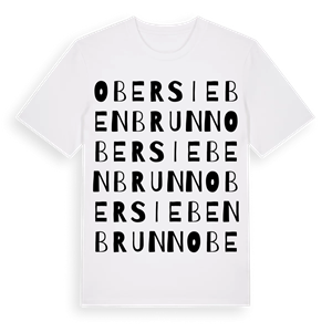 Obersiebenbrunn ordlek t-shirt – ekologisk bomull t-shirt från Pinshirt