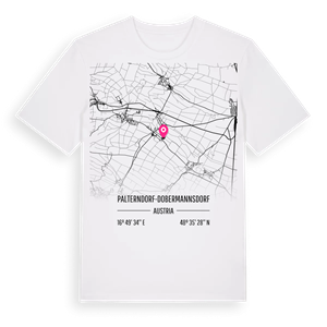 Palterndorf-Dobermannsdorf karta t-shirt – ekologisk bomull t-shirt från Pinshirt