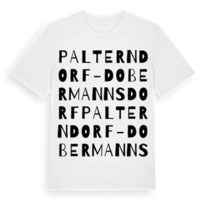 Palterndorf-Dobermannsdorf ordlek t-shirt – ekologisk bomull t-shirt från Pinshirt