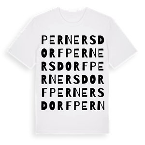 Pernersdorf ordlek t-shirt – ekologisk bomull t-shirt från Pinshirt