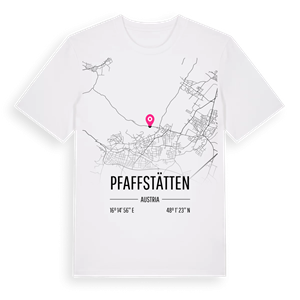 Pfaffstätten karta t-shirt – ekologisk bomull t-shirt från Pinshirt