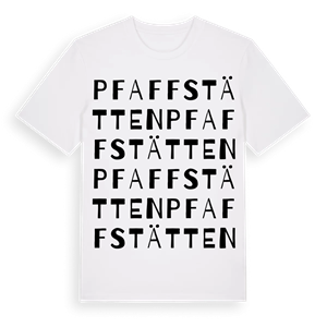 Pfaffstätten ordlek t-shirt – ekologisk bomull t-shirt från Pinshirt