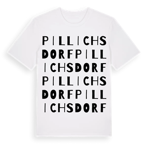 Pillichsdorf ordlek t-shirt – ekologisk bomull t-shirt från Pinshirt