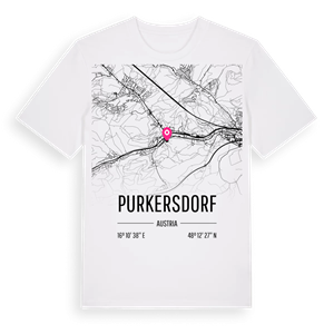 Purkersdorf karta t-shirt – ekologisk bomull t-shirt från Pinshirt