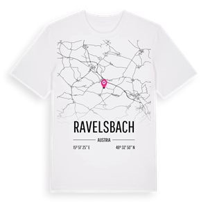 Ravelsbach karta t-shirt – ekologisk bomull t-shirt från Pinshirt