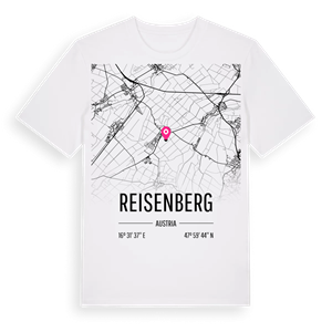 Reisenberg karta t-shirt – ekologisk bomull t-shirt från Pinshirt