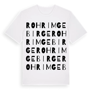 Rohr im Gebirge ordlek t-shirt – ekologisk bomull t-shirt från Pinshirt
