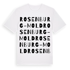 Rosenburg-Mold ordlek t-shirt – ekologisk bomull t-shirt från Pinshirt