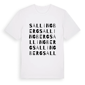 Sallingberg ordlek t-shirt – ekologisk bomull t-shirt från Pinshirt