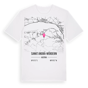 Sankt Andrä-Wördern karta t-shirt – ekologisk bomull t-shirt från Pinshirt