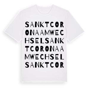 Sankt Corona am Wechsel ordlek t-shirt – ekologisk bomull t-shirt från Pinshirt
