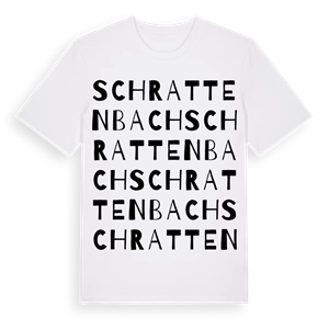 Schrattenbach ordlek t-shirt – ekologisk bomull t-shirt från Pinshirt