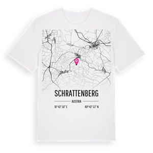 Schrattenberg karta t-shirt – ekologisk bomull t-shirt från Pinshirt