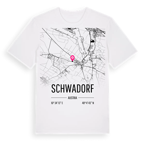 Schwadorf karta t-shirt – ekologisk bomull t-shirt från Pinshirt