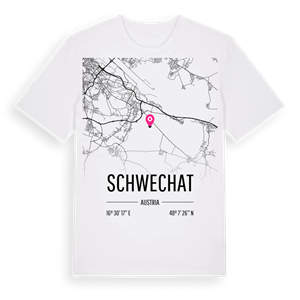 Schwechat karta t-shirt – ekologisk bomull t-shirt från Pinshirt