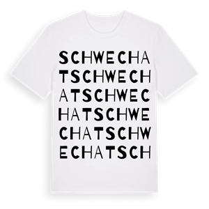 Schwechat ordlek t-shirt – ekologisk bomull t-shirt från Pinshirt