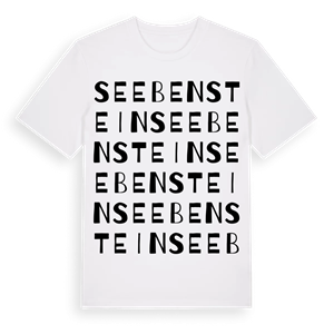 Seebenstein ordlek t-shirt – ekologisk bomull t-shirt från Pinshirt