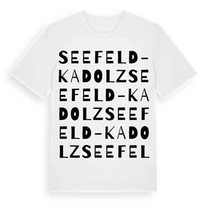 Seefeld-Kadolz ordlek t-shirt – ekologisk bomull t-shirt från Pinshirt