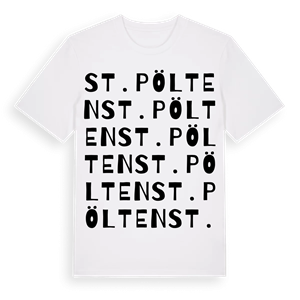 St. Pölten ordlek t-shirt – ekologisk bomull t-shirt från Pinshirt