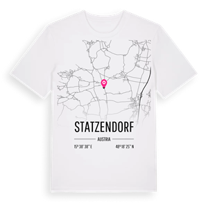 Statzendorf karta t-shirt – ekologisk bomull t-shirt från Pinshirt