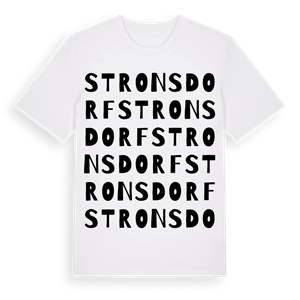 Stronsdorf ordlek t-shirt – ekologisk bomull t-shirt från Pinshirt