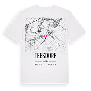Teesdorf karta t-shirt – ekologisk bomull t-shirt från Pinshirt