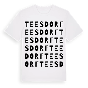 Teesdorf ordlek t-shirt – ekologisk bomull t-shirt från Pinshirt