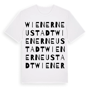 Wiener Neustadt ordlek t-shirt – ekologisk bomull t-shirt från Pinshirt