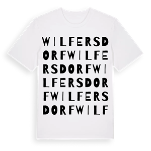 Wilfersdorf ordlek t-shirt – ekologisk bomull t-shirt från Pinshirt