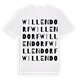 Willendorf ordlek t-shirt