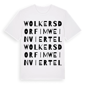 Wolkersdorf im Weinviertel ordlek t-shirt – ekologisk bomull t-shirt från Pinshirt